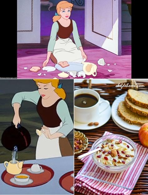 Chef at Home, inspired by Cinderella, developed this recipe for cereal with vegan chai. #tea Recipes From Movies, Cinderella Recipes, Vegan Chai Tea, Cinderella Food, Disney Brunch, Fantasy Cookbook, Disney Food Recipes, Nerdy Recipes, Fiction Food