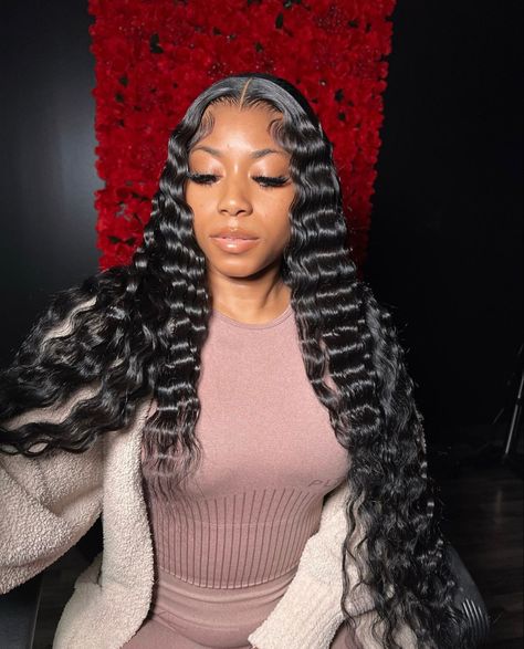 Braids For Wigs Install, Weave Aesthetic, Curly Braided Hairstyles, Blonde Highlights On Dark Hair, Frontal Wig Hairstyles, Wig Install, Hair Color Streaks, Crimped Hair, Hairstyle Inspo