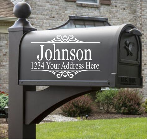 Mailbox Vinyl, Mailbox Monogram, Address Decals, Mailbox Decal, Mailbox Makeover, Mailbox Stickers, Custom Mailbox, Personalized Mailbox, Custom Mailboxes