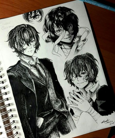 *whispers* Holy shit. Dazai Osamu | Bungou Stray Dogs I Love Everyone, Chuya Nakahara, Dazai Bungou Stray Dogs, Character Sketches, Love Everyone, Arte Sketchbook, Dazai Osamu, Bongou Stray Dogs, Stray Dogs Anime