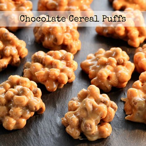 Chocolate Cereal Puffs - an oldie, from 2002.   #Cook2Follow   #AllrecipesAllstars #AllrecipesFaceless Puffed Rice Cereal Recipes, Coco Puffs Recipe, Puffed Quinoa Cereal, Reese’s Puff Cereal Bars, Reese’s Puffs Cereal Treats, Reese’s Puffs Rice Crispy, Cocoa Puffs Cereal, Chocolate Orange Cookies, Chocolate Puff