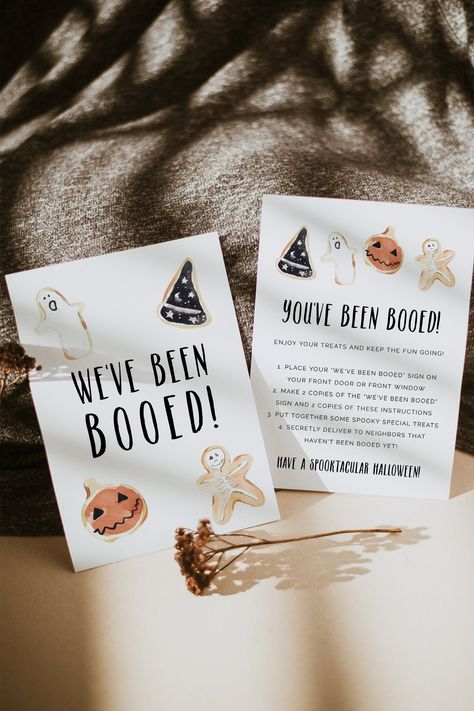 : Treat your loved ones this Halloween with a spooky and stylish gift basket filled with their favorite treats! #BooBaskets #Halloween Neighborhood Ideas, Watercolor Cookies, Been Booed, Boo Gift, Spooky Font, Spooky Candy, Halloween Gift Baskets, You've Been Booed, Boo Sign