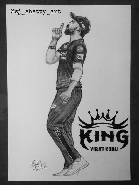 Graphite pencil drawing Virat Kohli Drawing Outline, Cricket Drawing Ideas, Cricket Sketch Drawing, Virat Kohli Drawing Easy, Virat Kohli Sketch Pencil, Cricket Drawing Easy, Cricketer Drawing, Virat Drawing, Virat Kohli Pencil Sketch