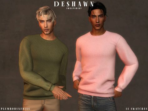 The Sims Resource - DESHAWN | sweatshirt Sims 4 Men Clothing, Paisley Top, Sims Community, Sims 4 Cc, The Sims Resource, Sims Resource, The Sims, Sims 4, Favorite Things List