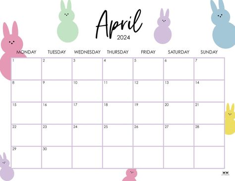 Spring has arrived! Plan out your schedule with fun outdoor activities with one of 50 free April 2024 calendars! 100% FREE. Print from home! April Calendar Ideas, April Calender, Calender Printables, Free Planner Pages, Yoga Cartoon, April Calendar, Free Monthly Calendar, April Activities, Spring Board