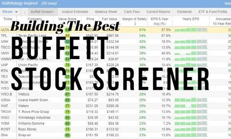 The best Buffett Munger undervalued stock screener is Stock Rover which provides 5 fair value and intrinsic value calculations to help you build a value stock portfolio that Warren Buffett would be proud of. Stock Valuation, Long Term Stock Investing, What Stocks To Invest In, Investing Books Stock Market, Warren Buffet Investment Strategy, Investment Strategy, Value Stocks, Charlie Munger, Stock Investing