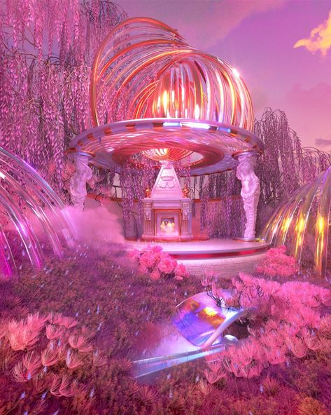 Blake Kathryn, Aesthetic Space, Soft Aesthetic, Fantasy Places, Fantasy Art Landscapes, Fantasy Aesthetic, Retro Futurism, Beautiful Fantasy Art, Pretty Places