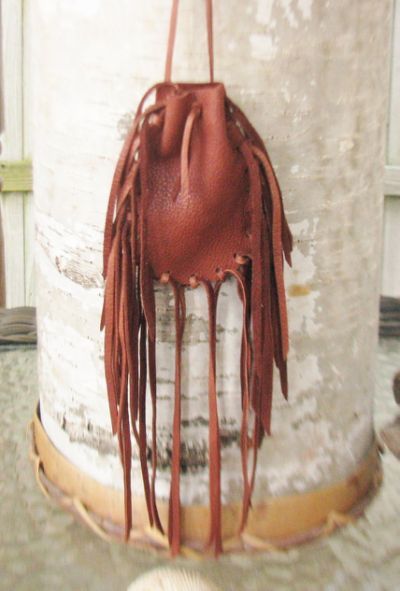 Authentic Native American Medicine Native American Medicine Bag, Native American Medicine, Leather Medicine Bag, Overhand Knot, Native American Clothing, Medicine Bag, Deer Skin, Certificate Of Authenticity, Coin Purses