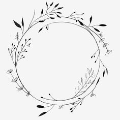 Painted Floral Wreath, Plant Border, Vine Drawing, Vine Border, Girl Back Tattoos, Framed Leaves, Wreath Clipart, Wreath Drawing, Border Png