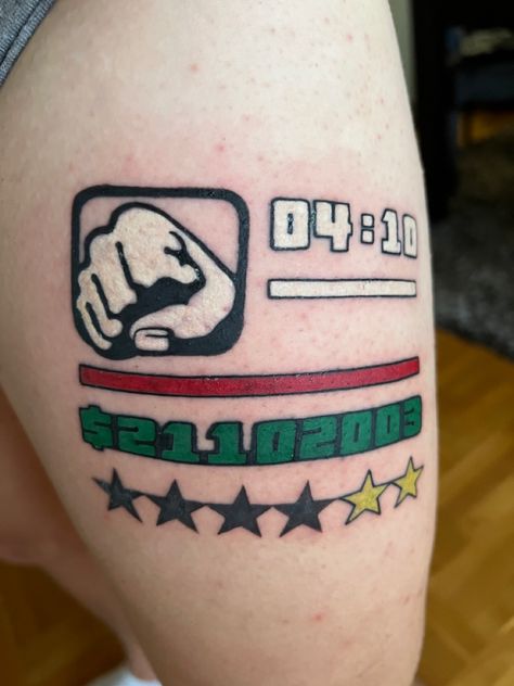 Wasted Gta Tattoo, Wasted Tattoo Gta, Gta Tattoo Ideas, Gta Tattoo, Playstation Tattoo, Trippy Tattoo, Icon Tattoo, Ear Tattoo Ideas, Gta Sa