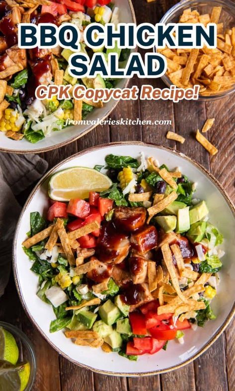 California Pizza Kitchen Bbq Chicken Salad, California Pizza Kitchen Bbq Salad, California Pizza Kitchen Chopped Salad, California Kitchen Recipes Copycat, Full Plate Living Recipes, Big Salads For Dinner, Cpk Salad, California Pizza Kitchen Recipes, California Pizza Kitchen Salad