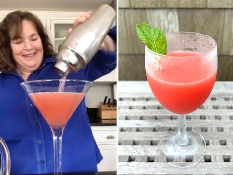 Watermelon Cocktail Recipes, Ina Garden, Cosmopolitan Recipe, Cosmo Recipe, Celebrity Chef Recipes, Best Summer Cocktails, Ina Garten Recipes, Perfect Summer Drink, Eating Light