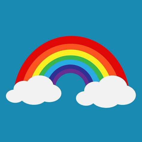 Rainbow With Clouds, Shower Images, Rainbow Images, Rainbow Cartoon, Rainbow Clipart, Cartoon Clouds, Cloud Icon, Cloud Vector, Rainbow Png