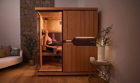 | Sunlighten Portable Infrared Sauna, Home Infrared Sauna, Modern Saunas, Sauna Health Benefits, Visible Light Spectrum, Light Science, Dream Basement, Health Equipment, Portable Sauna