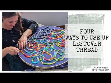 (53) How to Use Up Leftover Embroidery Thread (four+ different project ideas) - YouTube Hand Embroidery Designs, Embroidery Floss, Embroidery Projects, Embroidery Thread, Project Ideas, Being Used, Work On, How To Use, Hand Embroidery