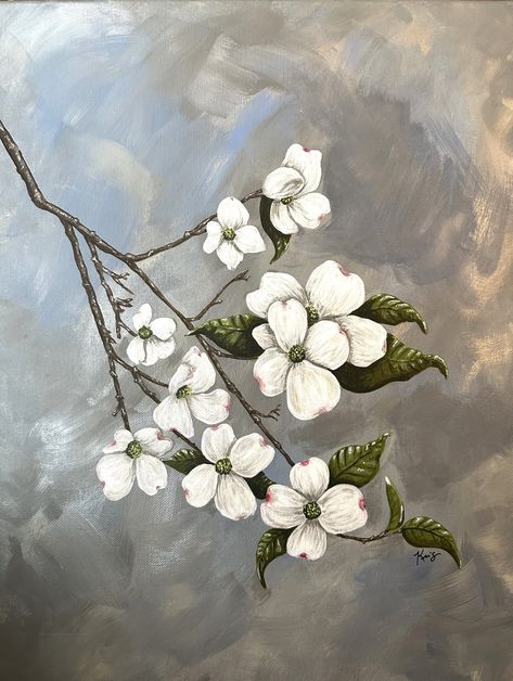 The Legend of the Dogwood #krisartworks #artprintsforsale #artforsale Dogwood Tree Landscaping, Legend Of The Dogwood Tree, Dogwood Painting, Firefighter Art, Dogwood Branches, Dogwood Tree, Dogwood Trees, Dogwood Flowers, Window Art