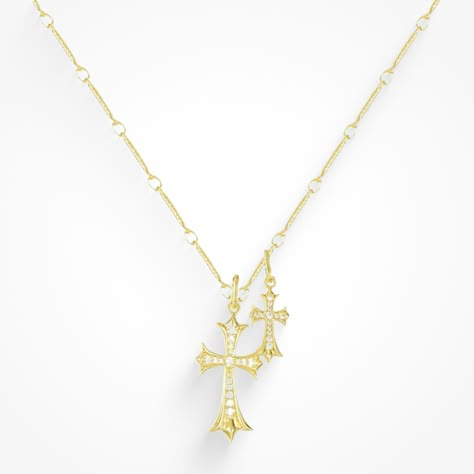 2 Cross Necklace, Every Jewels Cross Necklace, Evry Jewels Double Cross Necklace, Double Cross Me Necklace, Evry Jewels Cross Necklace, Every Jewels Necklaces, Evry Jewels Necklaces, Gold Necklace Cross, Cross Gold Necklace