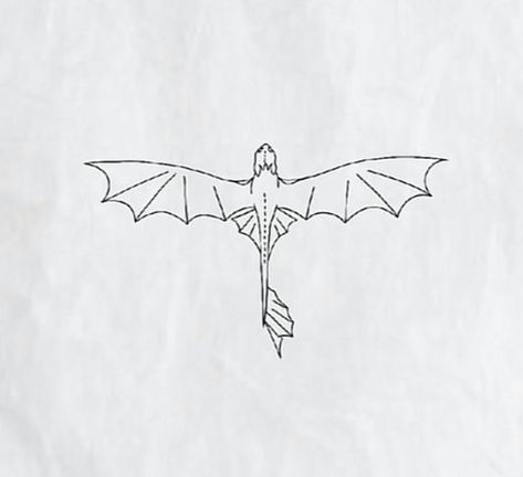 Tiny Toothless Tattoo, Dragon Tattoo Toothless, Tattoo Toothless, Httyd Toothless Tattoo, House Of The Dragon Tattoos, Hhtyd Tattoos, Simple Dragon Design, Toothless Tattoo Minimalist, Simple How To Train Your Dragon Tattoo