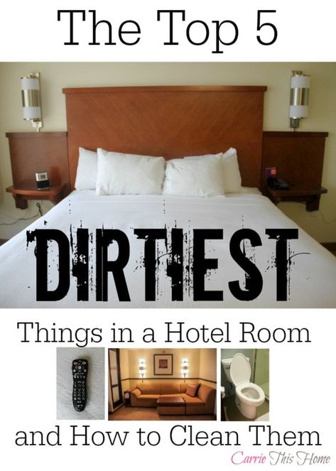 The top 5 dirtiest things in a hotel room and how to clean them.  This is a must read before your next vacation or trip! Hotel Room Hacks, Hotel Housekeeping, Hotel Hacks, Hotel Cleaning, Family Diy, Hotel Stay, Diy Health, Hotel Rooms, Vacation Hotel