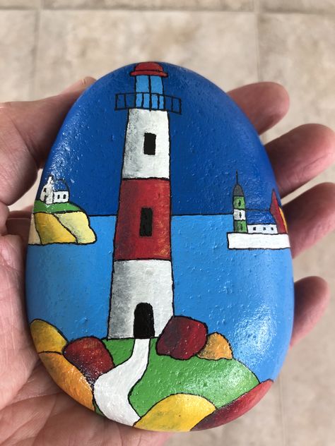 Painted Rocks Lighthouses, Light House Rock Painting, Diy Coffee Cups, Mug Painting Ideas, Mug Painting, Black Background Painting, Drawing Rocks, Taylor Swift Drawing, Painting Ideas Easy