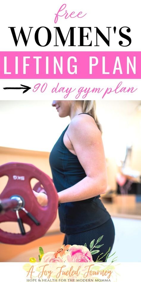 FREE 90 day women's lifting plan to help encourage a healthy lifestyle, increase strength and muscular endurance, and begin some healthy habits. Includes 90 day lifting plan pdf download. Womens Lifting Plan, Weight Lifting Workout Plan, Weight Lifting Schedule, Gym Plan For Women, Weight Lifting Plan, Weightlifting For Beginners, Weight Lifting Program, Free Weight Workout, Weights Workout For Women