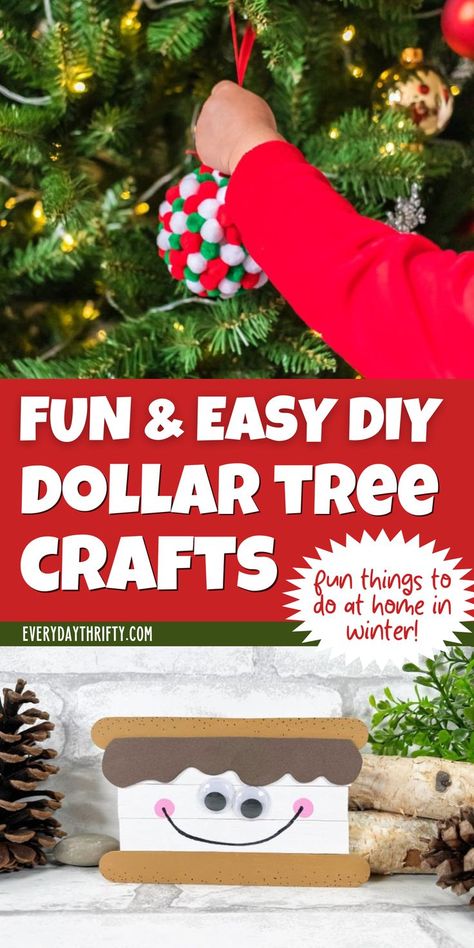 Enjoy creative fun with these Dollar Tree crafts! This post is packed with DIY Christmas decoration, cheap winter activities, and unique budget crafts for easy, affordable projects. Try Dollar Tree Holiday Crafts and DIY Dollar Store Christmas Projects to decorate your home without overspending. Dollar Tree Kids Christmas Crafts, Dollar Store Christmas Crafts For Kids, Dollar Tree Christmas Crafts Diy Kids, Dollar Tree Fabric Crafts, Dollar Tree Snowflake Crafts, Dollar Tree Snowman Crafts, Dollar Tree Christmas Diy Decorations, Dollar Tree Holiday Crafts, Dollar Tree Crafts For Kids