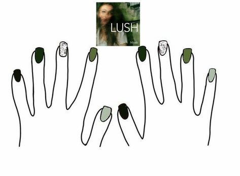 Mitski Nails Ideas, Mitski Nails, Deftones Nails, Lush Mitski, Album Cover Nails, Album Nails, Band Nails, Stunning Nails, Punk Nails