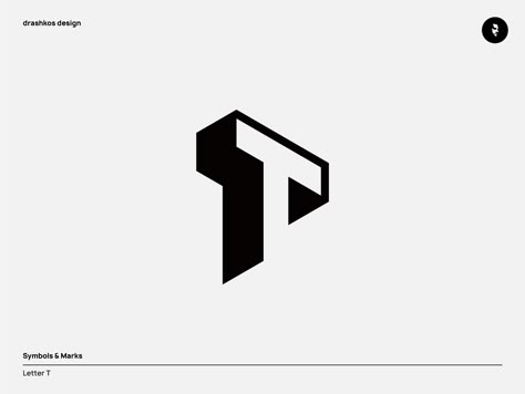 T letter | Unused design by Drasko Stamatovic T Logo Design Letter, T Logo Design, Logo Design Letter, T Letter, Office Logo, Logo Reference, T Monogram, Space Logo, Illustrator Logo