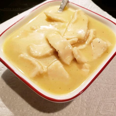 Pioneer Cut Dumplings from the 1800's Recipe | Allrecipes Cabbage And Dumplings, Vintage Dessert Recipes, Chicken And Dumplin Recipe, Dumplin Recipe, Pioneer Foods, Dumpling Recipes, Chicken Dumplings Recipe, Best Dumplings, Homemade Dumplings