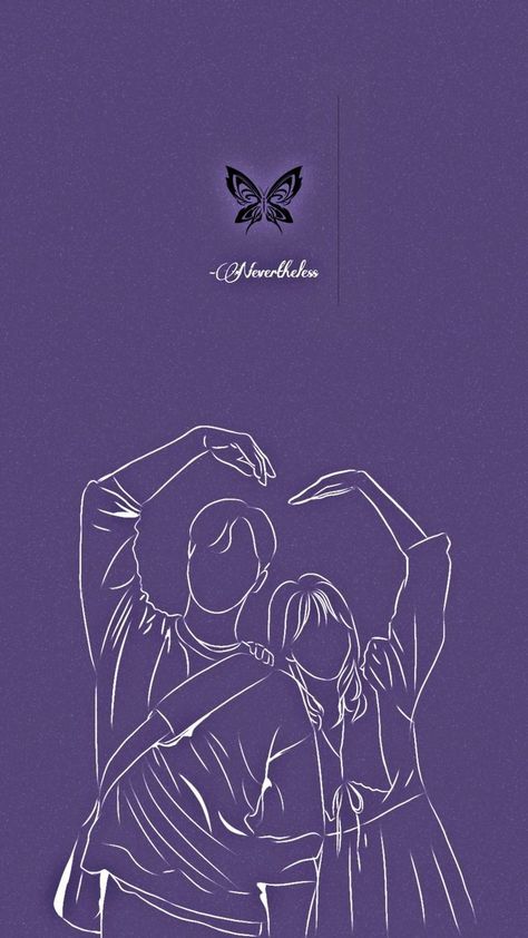 Nevertheless Illustration, Dark Cartoon Aesthetic Wallpaper, Purple Wallpaper Couple, Nevertheless Quotes Kdrama, Korean Illustration Aesthetic Wallpaper, Purple Couple Wallpaper, Kdrama Wallpaper Aesthetic Cartoon, Cute Cartoon Wallpapers Purple, Nevertheless Drawing