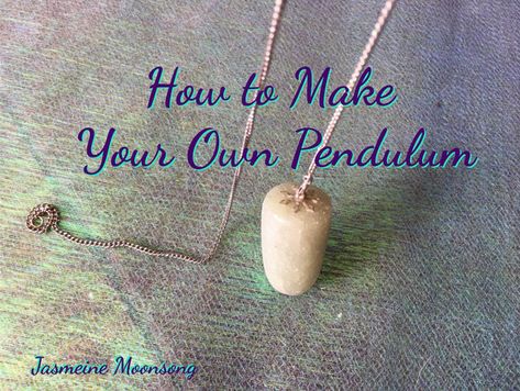 How To Make Your Own Pendulum  How many of you love working with Pendulums?  The Pendulum is the first divination tool that I picked up and I absolutely love it. Since that first pendulum I have acquired a bit of a collection of different stones to work with for different purposes as all the stones have different energy.   When I first started with them I was purchasing them from shops.  Some called to me and I've had others made special for me like Making Your Own Pendulum, How To Make Pendulums, Making A Pendulum, How To Make Your Own Pendulum, Diy Pendulum How To Make, How To Make A Pendulum, Pendulum Diy, Diy Pendulum, Paranormal Things