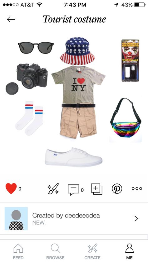 DIY tourist Halloween costume Halloween Costumes Homemade, Tacky Tourist Costume, Tourist Halloween Costume, Cute Couple Halloween, Tourist Costume, Costumes Homemade, Tacky Tourist, Tourist Outfit, Outfits New York