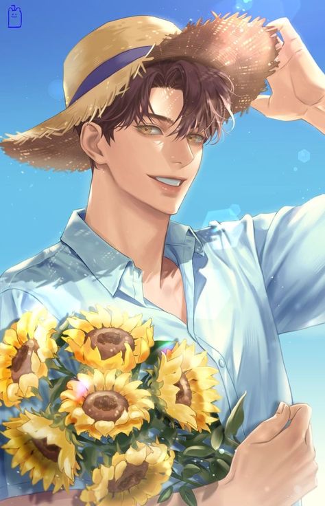 Farmer Oc, Army Guys, Anime Flower, Boy Drawing, Cool Anime Guys, Guy Drawing, Digital Art Anime, Character Design References