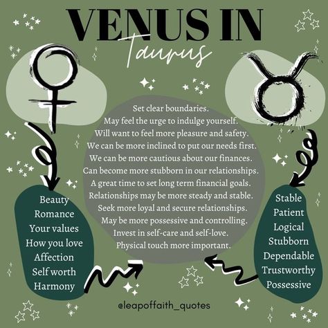 Venus In Taurus, Taurus Planet, Venus Astrology, Zodiac Planets, Jupiter Sign, Saturn Sign, Clear Boundaries, Personal Mission Statement, Taurus Love