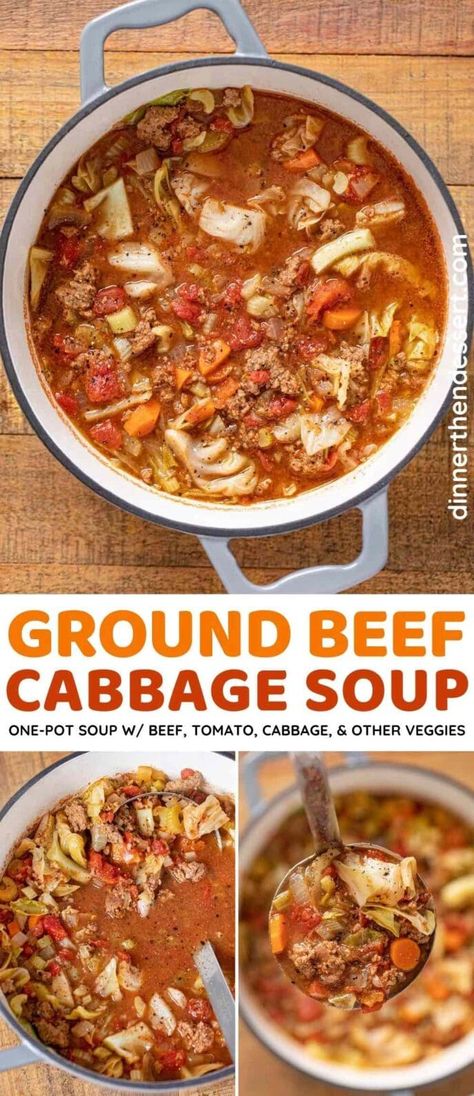 Ground Beef Cabbage Soup, Ground Beef And Cabbage Soup, Cabbage Soup With Ground Beef, Beef And Cabbage Soup, Ground Beef Cabbage, Soup Cabbage, Beef Cabbage Soup, Cabbage Soup Diet Recipe, Ground Beef And Cabbage