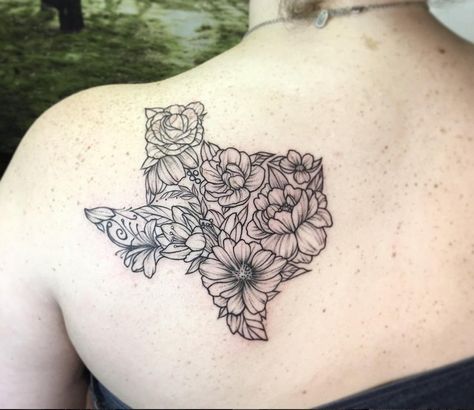 Texas Tattoo, State Tattoos, Thigh Tat, Forever Tattoo, Texas Tattoos, Texas Forever, Tattoos Gallery, Lotus Flower Tattoo, Flower Tattoos