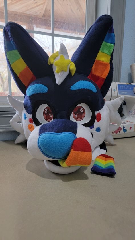 Fursuit Ideas Cat, Fleece Fursuit Head, Sparkle Dog Fursuit, Cccats Fursuit, Fleece Fursuit, Crazy Fursuit, Fursuit Legs, Colorful Fursuits, Fursuits Ideas