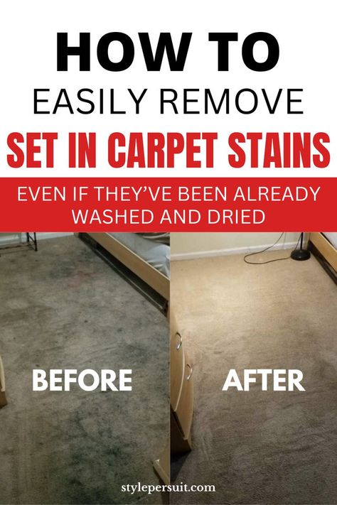 Learn the best methods for stain remover carpet solutions and get those tough stains out of carpet! Whether you're cleaning carpet stains with a carpet cleaner homemade or tackling a stubborn carpet stain, these tips will help. Discover the perfect stain remover for set-in stains carpet and explore deep cleaning tips for your floors. Create an effective homemade carpet cleaner or try a powerful carpet stain remover to restore your rugs. These DIY carpet cleaner ideas are a must-try! Deep Clean Carpet Without Machine, Shampooing Carpets Tips, How To Get Old Stains Out Of Carpet, How To Clean Carpet Stains, How To Deep Clean Carpet Without Machine, Best Diy Carpet Cleaner Solution, Carpet Stain Remover Diy, Pet Stains Out Of Carpet, Stain Remover For Carpet