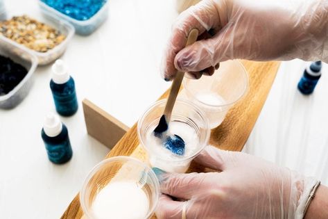 Can You Use Food Coloring in Resin? - How to Color Resin Easily Make Air Dry Clay, Color Epoxy, Food Safe Epoxy, Air Dry Clay Projects, How To Make Clay, Polyester Resin, White Glue, Glue Crafts, Clay Ceramics