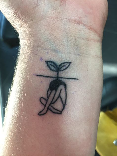 #bloom #blossom #planted #grow #tattoo Seed Growing Tattoo, Plant Growing Tattoo, Plant Growth Tattoo, Bloom Tattoo Ideas, Grow Tattoo Ideas, Growing Pains Tattoo, Growing Plant Tattoo, Flower Growing Tattoo, Always Growing Tattoo