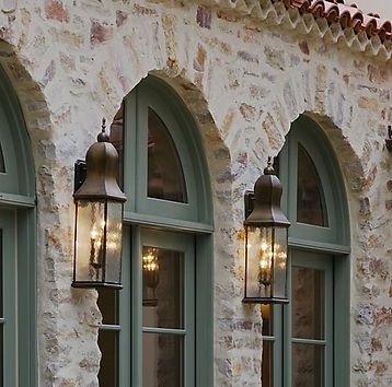 VITA SERENA | Mark Cristofalo & Company | Monterey California Stone Building, Monterey California, Mediterranean Home, Exterior Stone, Arched Windows, Stone Houses, Stone House, Exterior Brick, Dream Home Design