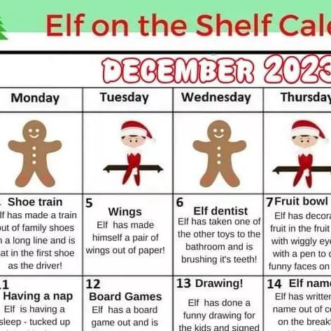 Elf Calendar, First Day Of December, Album Diy, Embossed Paper, December 2023, Tag Your Friends, Shopping Lists, A Train, Funny Faces