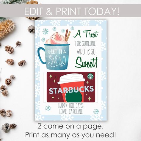 Editable Starbucks Gift Card Holder, Printable Coffee Giftcard Holder, Holiday Gift Card Holder, Christmas Gifts for Teachers, PTA PTO, Starbucks Gift Card Holder, Gift Card Holder Christmas, Christmas Gifts For Teachers, Gift Card Holder Printable, Holiday Gift Card Holders, Merry Christmas Tags, Xmas Tags, Christmas Gift Card Holders, Holiday Gift Card