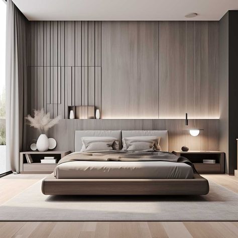 13+ Sleek & Chic Modern Bedroom Paint Inspirations • 333+ Images • [ArtFacade] Chic Modern Bedroom, Hotel Bedroom Design, Interior Design Aesthetic, Inspiration Interior Design, Contemporary Bedroom Design, Minimal Bedroom, Design Your Bedroom, Sleek Chic, Modern Luxury Bedroom