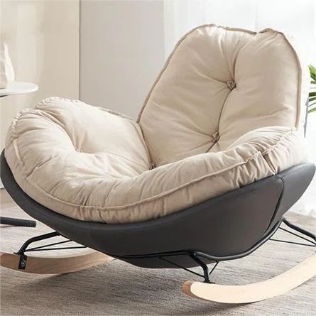 Corrigan Studio® Laicey Rocking Chair | Wayfair Furnitur Ruang Keluarga, Upholstered Rocking Chairs, Inspire Me Home Decor, Gray Bedroom, A Chair, Modern Chairs, Decoration Design, Living Design, Upholstered Chairs