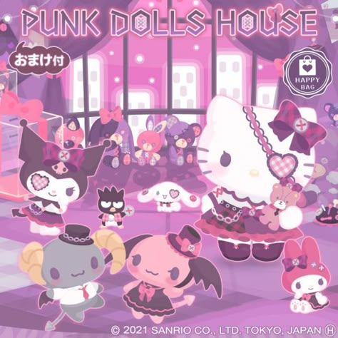 punk dolls house hello sweet days happy bag Lloromannic Wallpaper, Sanrio Lovers Club, Sanrio Game, Make Plushies, Hello Sweet Days, Sanrio Danshi, Hello Sanrio, Sweet Days, Line Play