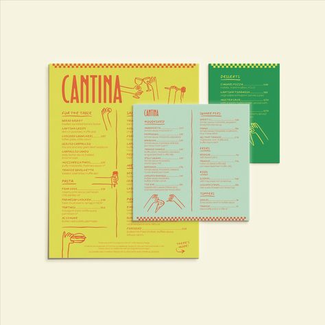 CANTINA 🍝✨ say hiii to the cantina menu & some stickers! I don't have a lot of experience with menu design (especially extensive ones) so really enjoyed challenging myself with this ond and making the layout work well & still look nice ✨ brief by @designerbriefs #dbcantina #designerbriefs ✶ #graphicdesign #graphicdesigner #design #branding #branddesign #branddesigner #brandidentity #brandidentitydesign #logodesigner #logodesigner #logoinspirations #graphicdesigncentral #designeveryday #cre... Mexican Menu Design, Menu Design Restaurant, Mexican Menu, Italian Menu, Menu Layout, Middle Child, Print Ideas, Graphic Design Projects, Challenge Me