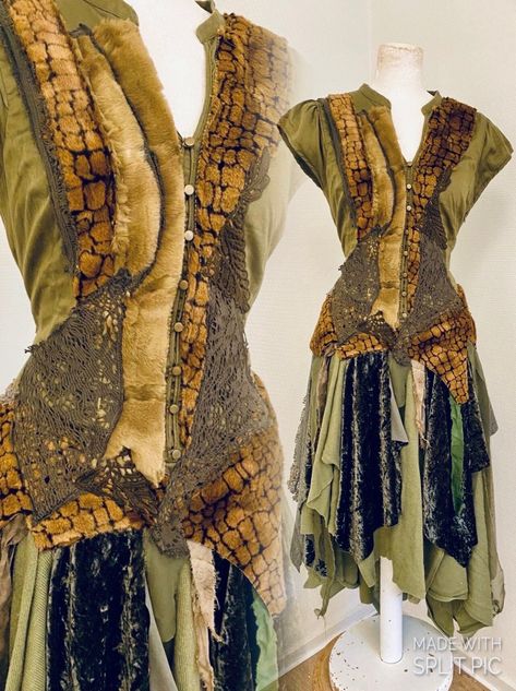 Rags Clothing, Green Boho Dress, Faerie Costume, Elven Dress, Nature Inspired Fashion, Boho Green, Face Expressions, Boho Dress, Design Inspo