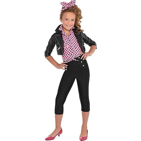 Greasers Outfit Girl, Greaser Girl Costume, 50s Greaser Girl, Greaser Halloween Costume, Greaser Halloween, Greaser Girl Outfit, Greaser Costume, 50s Dress Up, Girl Greaser Outfit