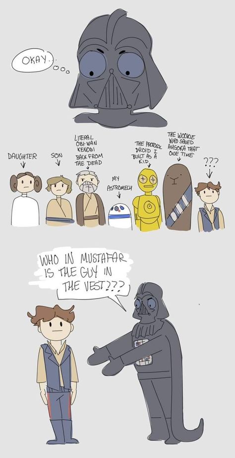 Lop And Ocho, Star Wars Fanart, Star Wars Funny, Star Wars Meme, Anakin Vader, Star Wars Jokes, Star Wars Drawings, Star Wars 2, Star Wars Comics